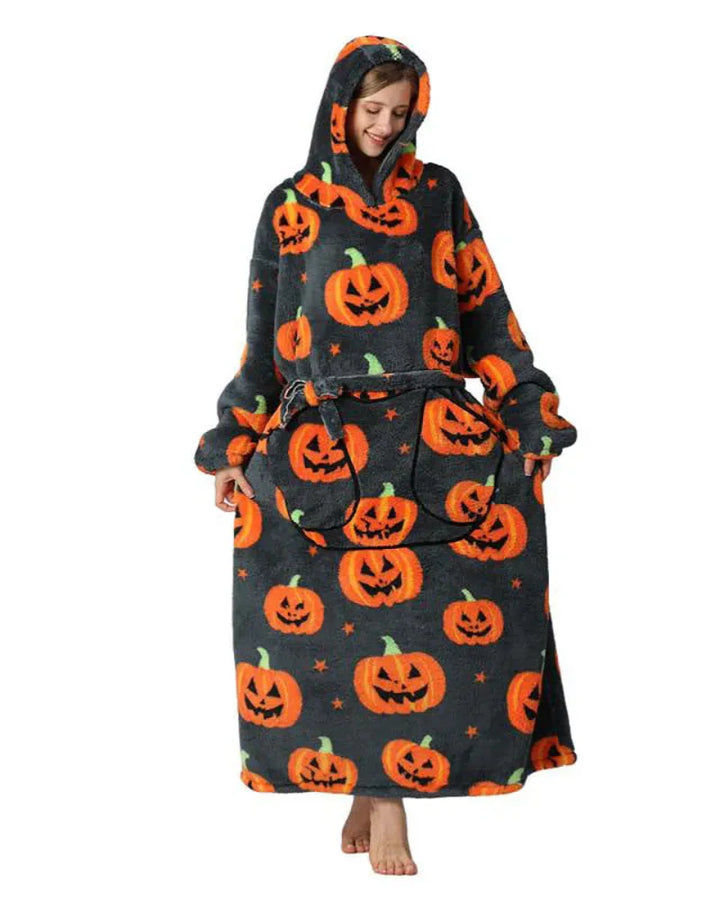Halloween Pajamas & Blanket Loungewear Set for Women & Men