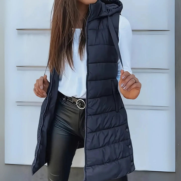 RAIN™ - Casual Sleeveless Hood Long Puffer Vest