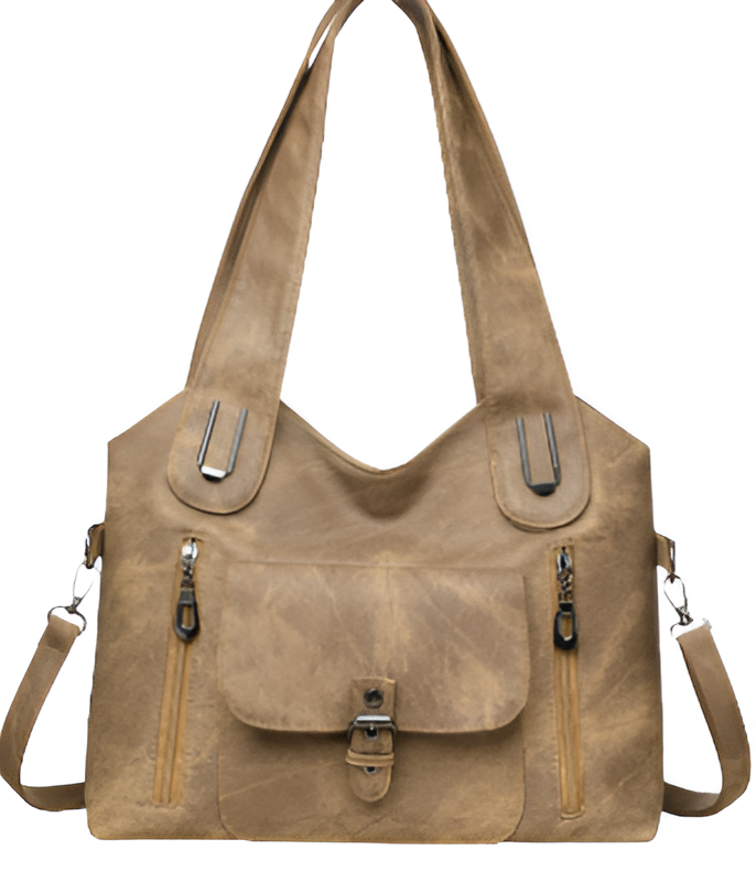Olivia | Vintage Leather Shoulder Tote