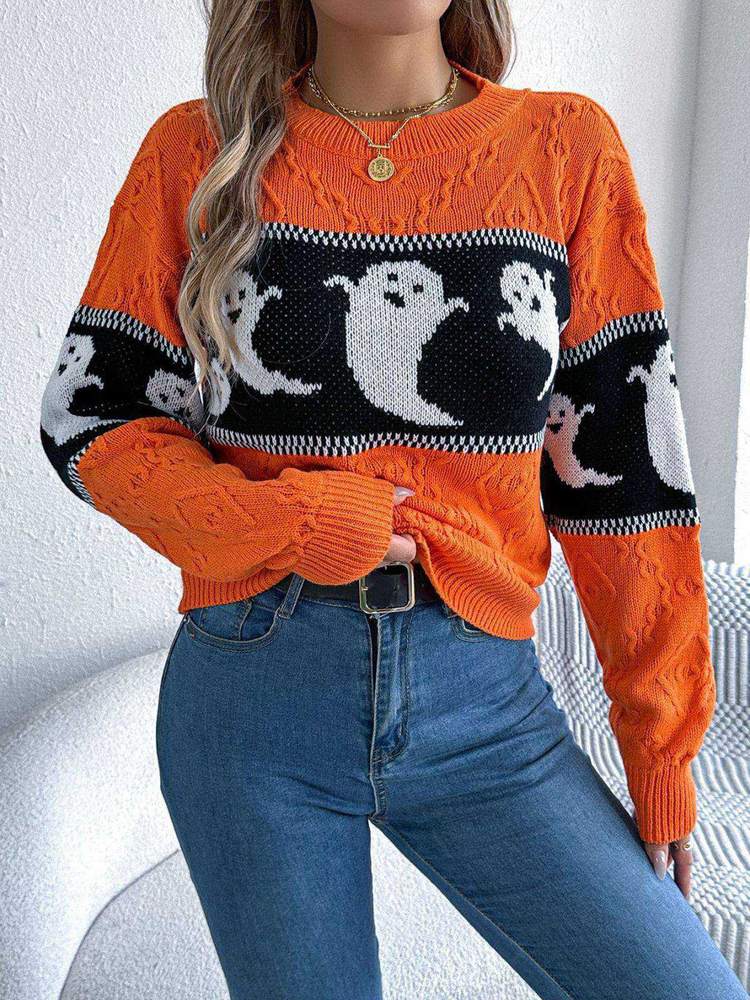 Avery | Ghost Charm Sweater