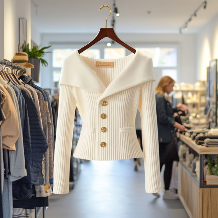 Clara | Bold Buttoned Sweater Jacket