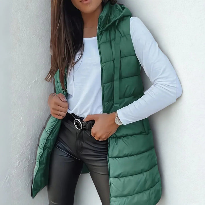 RAIN™ - Casual Sleeveless Hood Long Puffer Vest