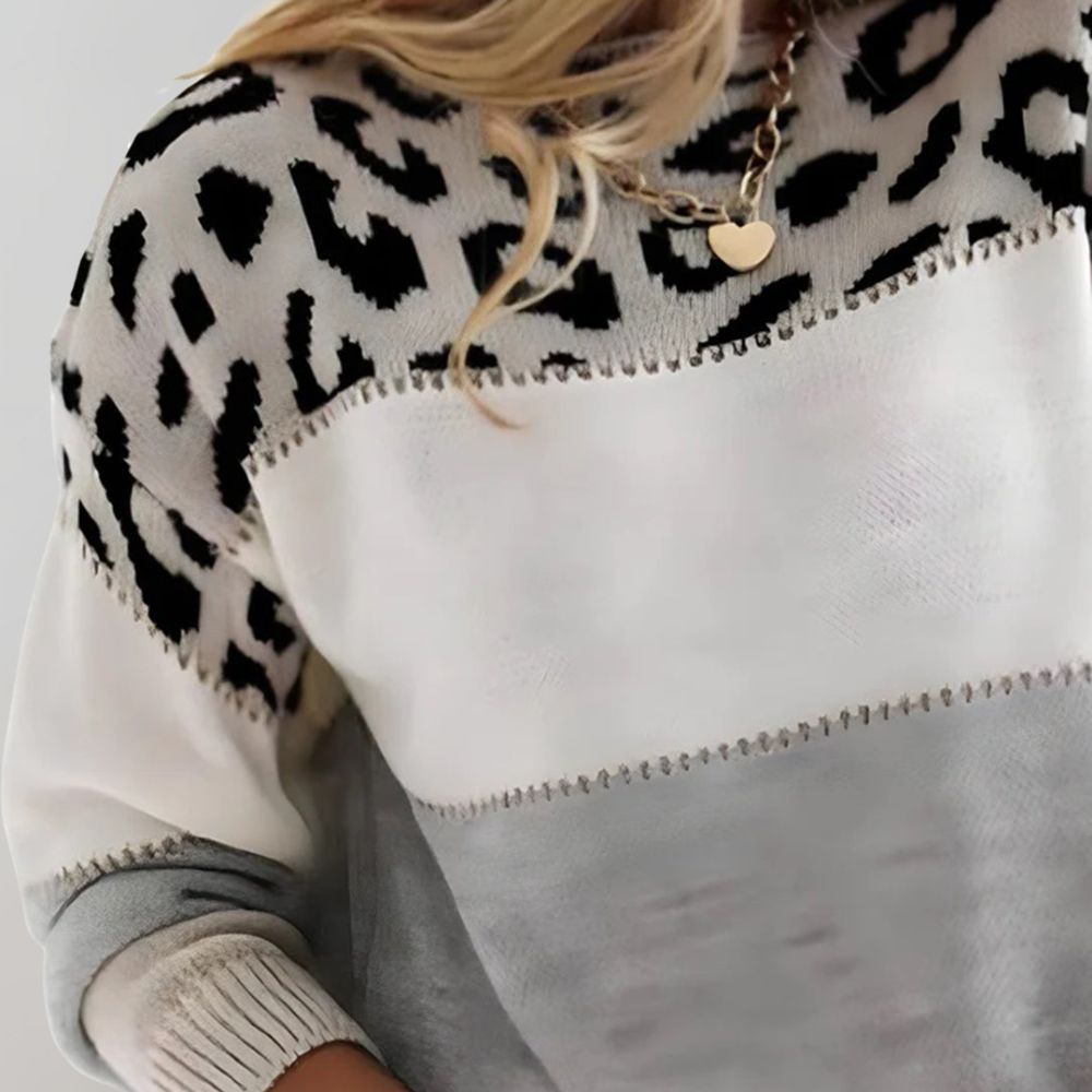 Skylar | Animal Print Knit Sweater