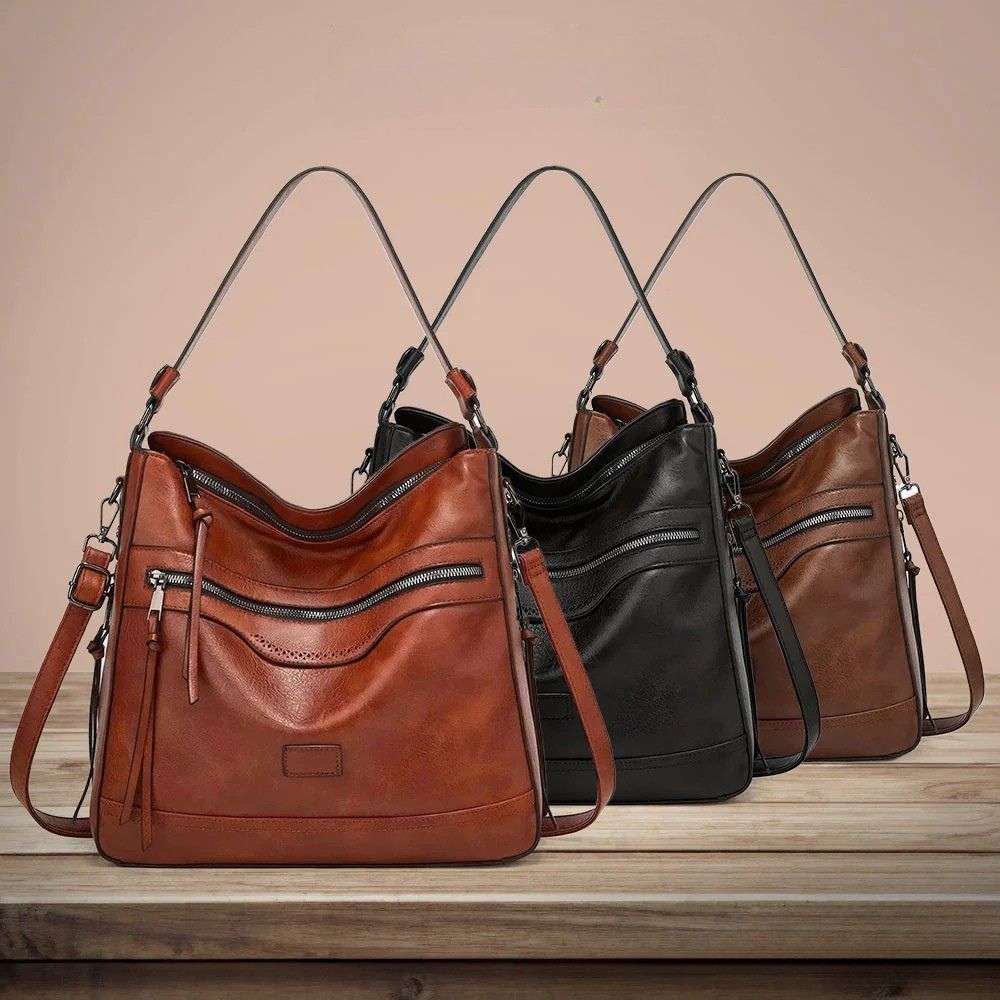 Natasha | Classic Leather Shoulder Bag