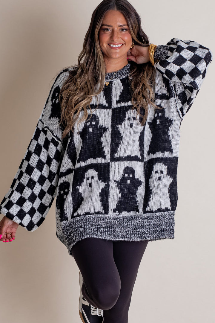 Brooklyn | Checkered Ghost Sweater