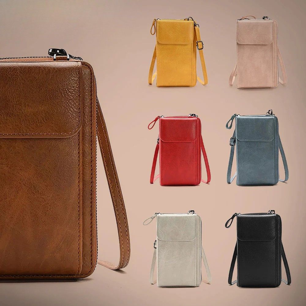 Hazel | Slim Leather Crossbody Bag