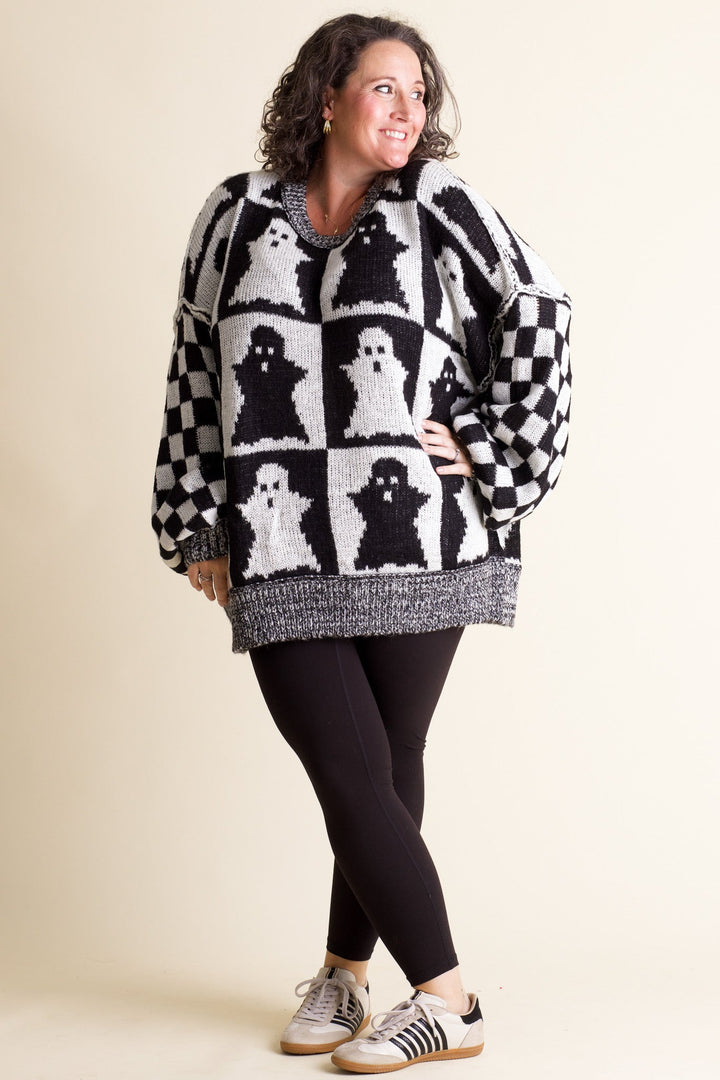 Brooklyn | Checkered Ghost Sweater