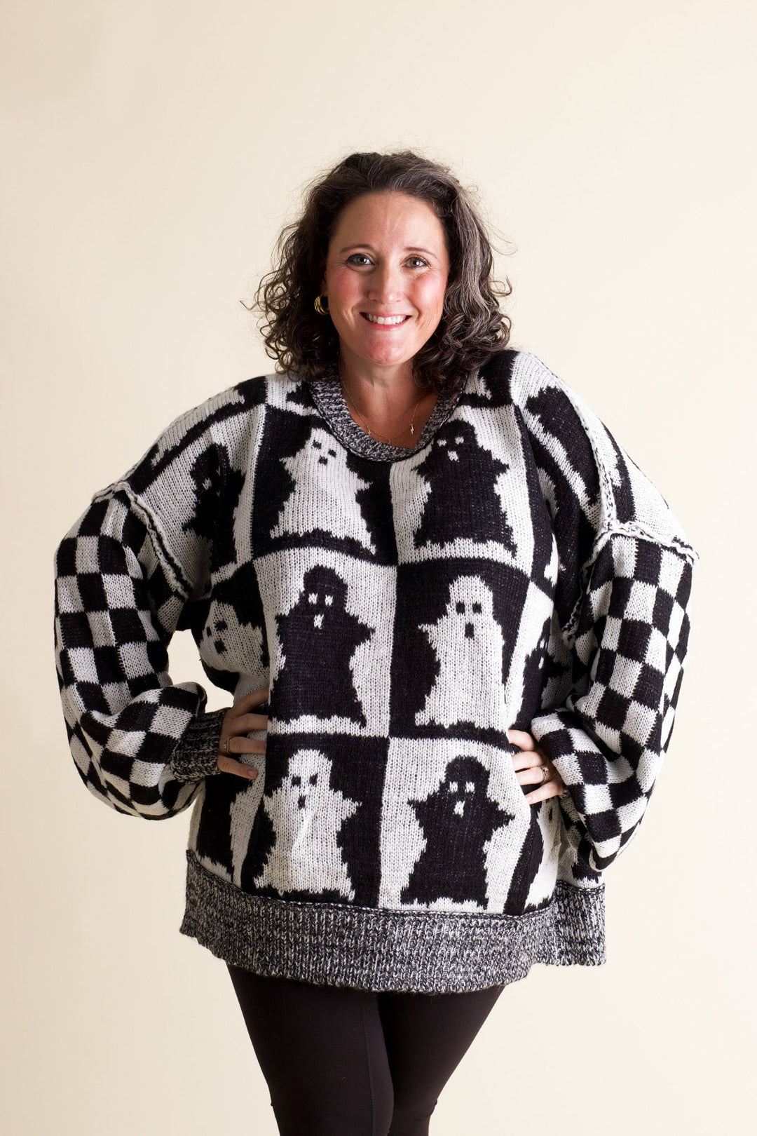 Brooklyn | Checkered Ghost Sweater