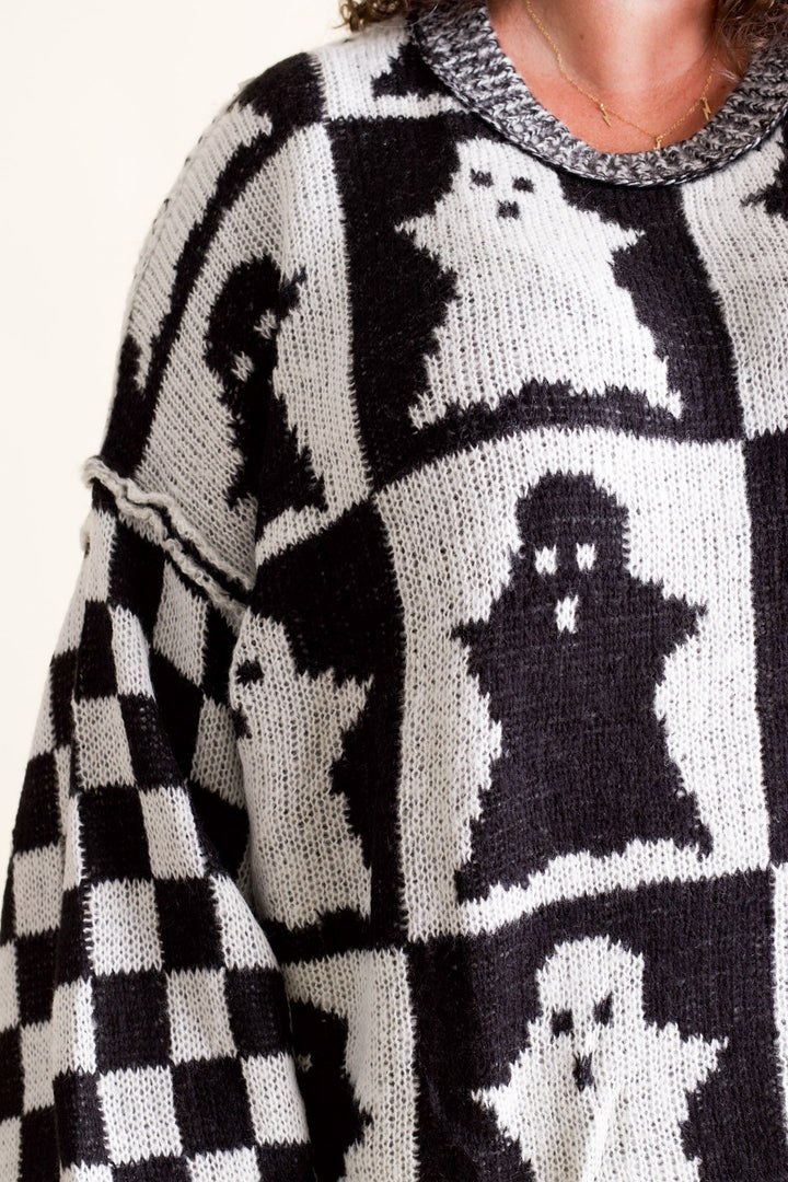 Brooklyn | Checkered Ghost Sweater