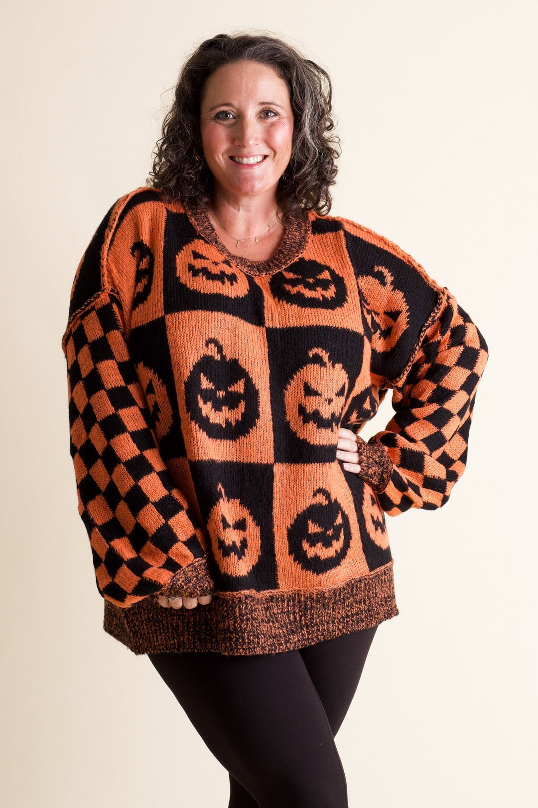 Brooklyn | Checkered Ghost Sweater