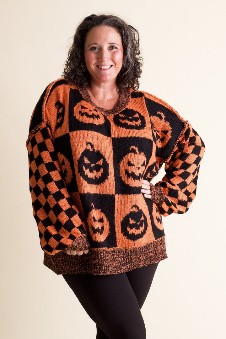 Brooklyn | Checkered Ghost Sweater