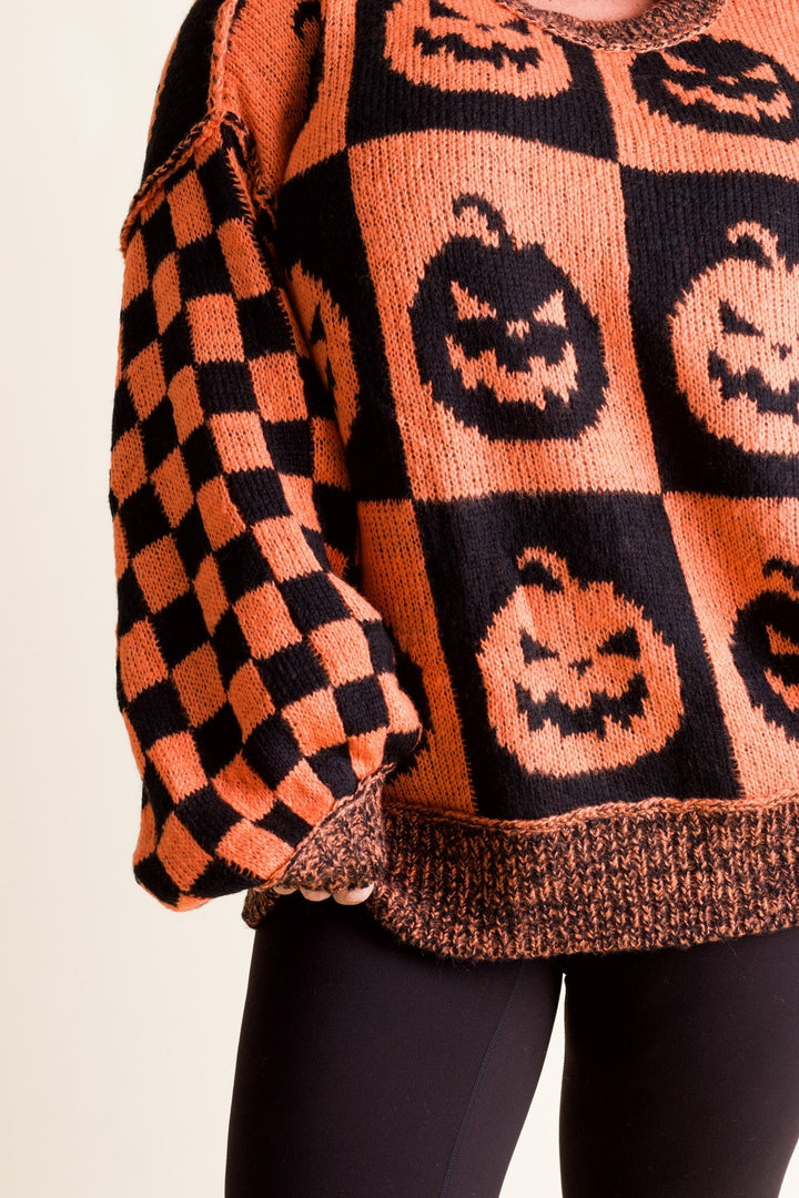 Brooklyn | Checkered Ghost Sweater
