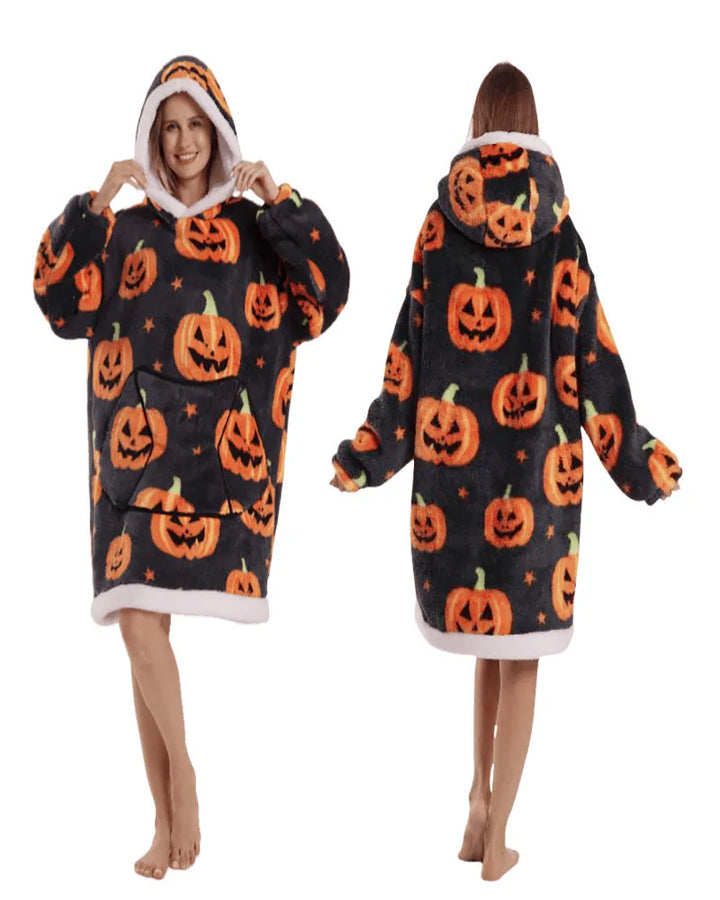Halloween Pajamas & Blanket Loungewear Set for Women & Men