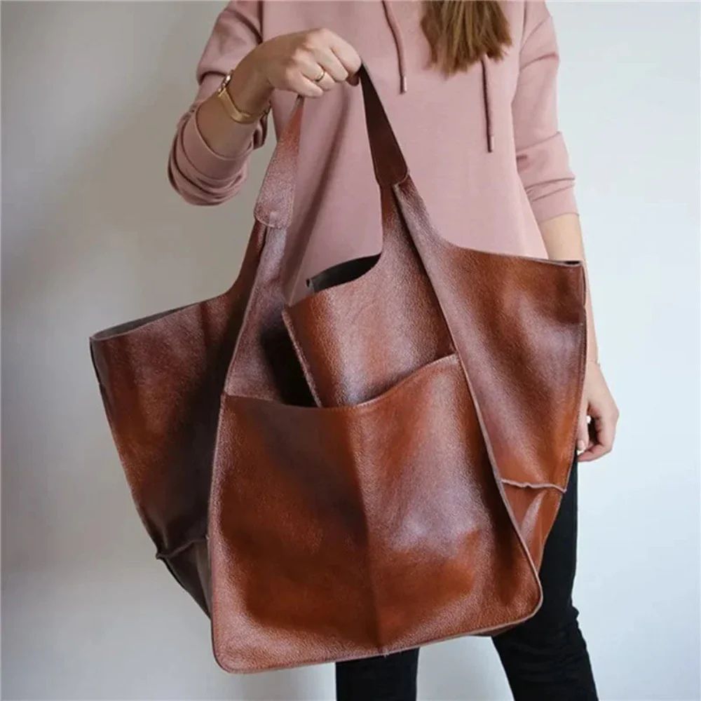 Rina | Oversized Leather Tote