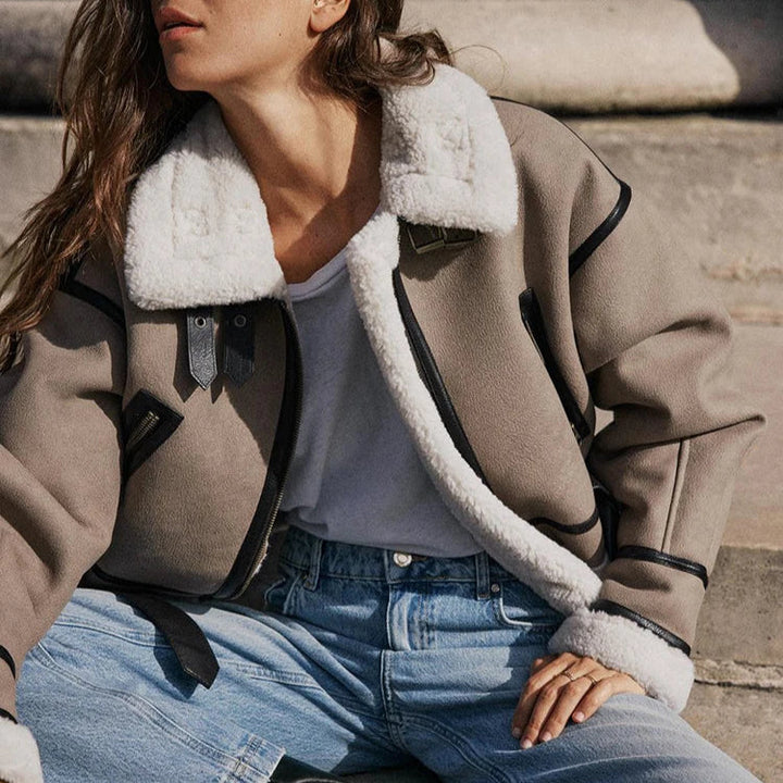 Olive | Versatile Khaki Leather Jacket