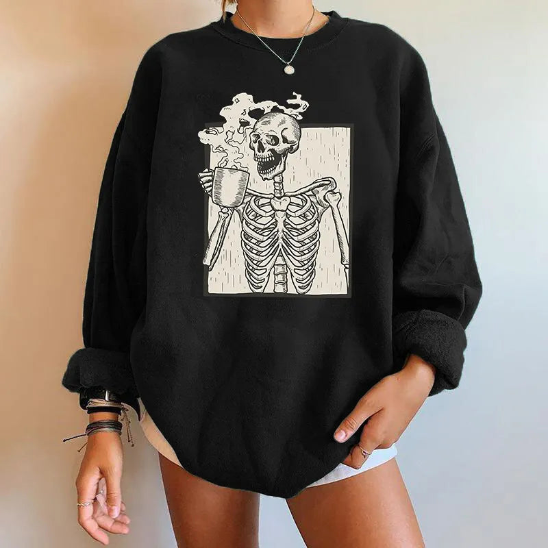 Peyton  | Skeleton Coffee Sweatshirt