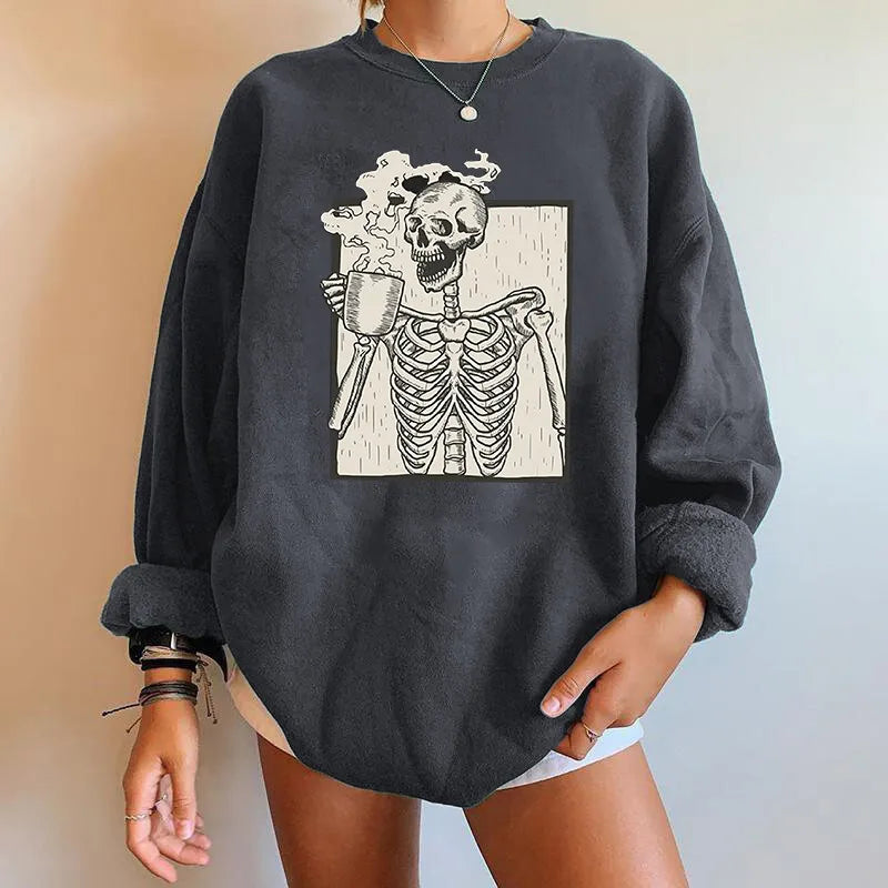 Peyton  | Skeleton Coffee Sweatshirt