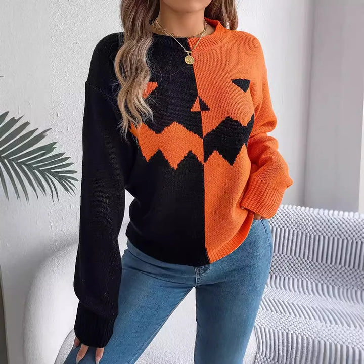 Reese | Two-Tone Pumpkin Sweater