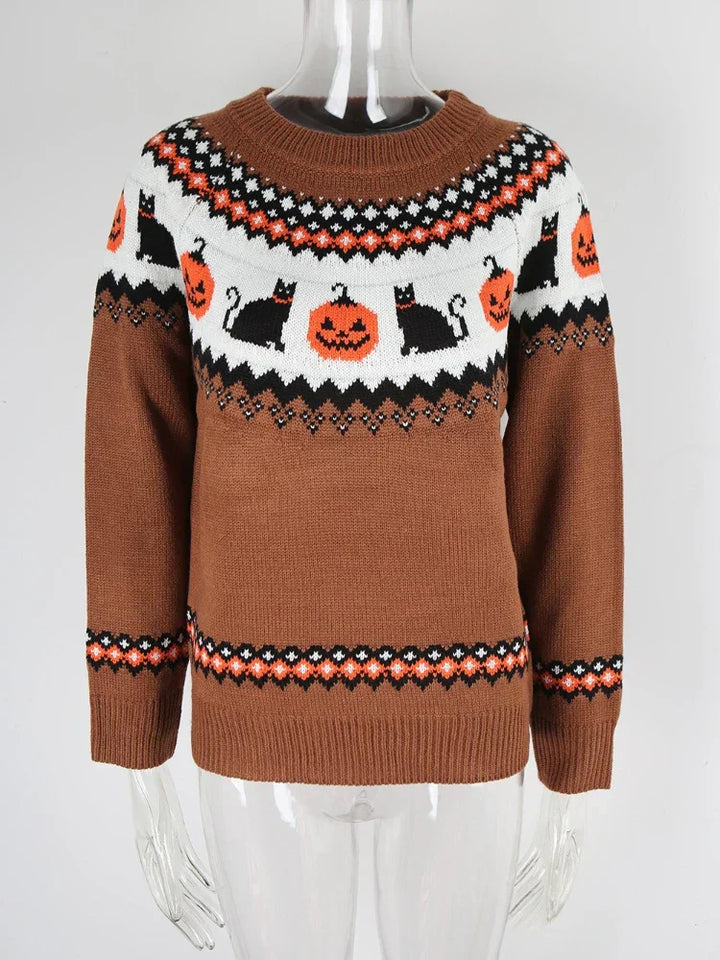 Lennon | Pumpkin Cat Sweater