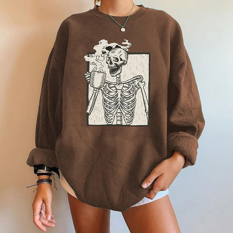 Peyton  | Skeleton Coffee Sweatshirt