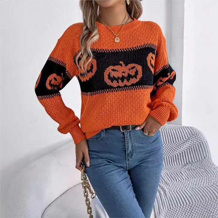 Sloane | Pumpkin Glow Sweater