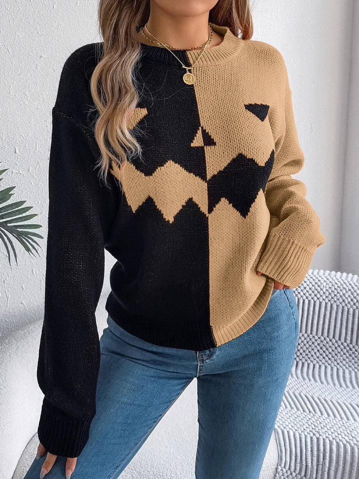 Reese | Two-Tone Pumpkin Sweater