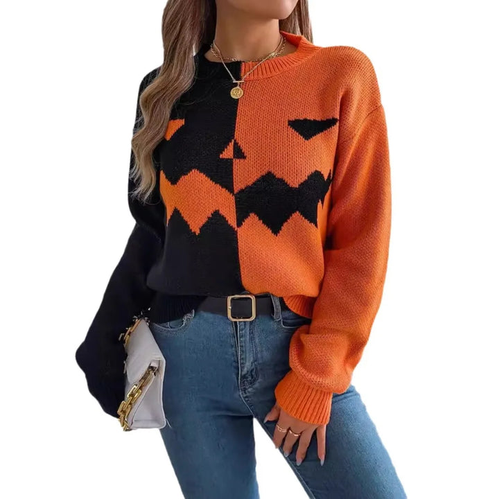 Reese | Two-Tone Pumpkin Sweater