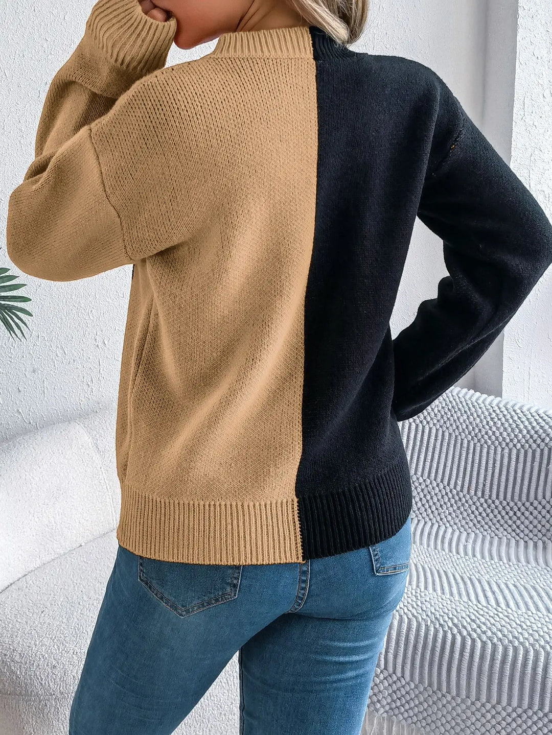 Reese | Two-Tone Pumpkin Sweater