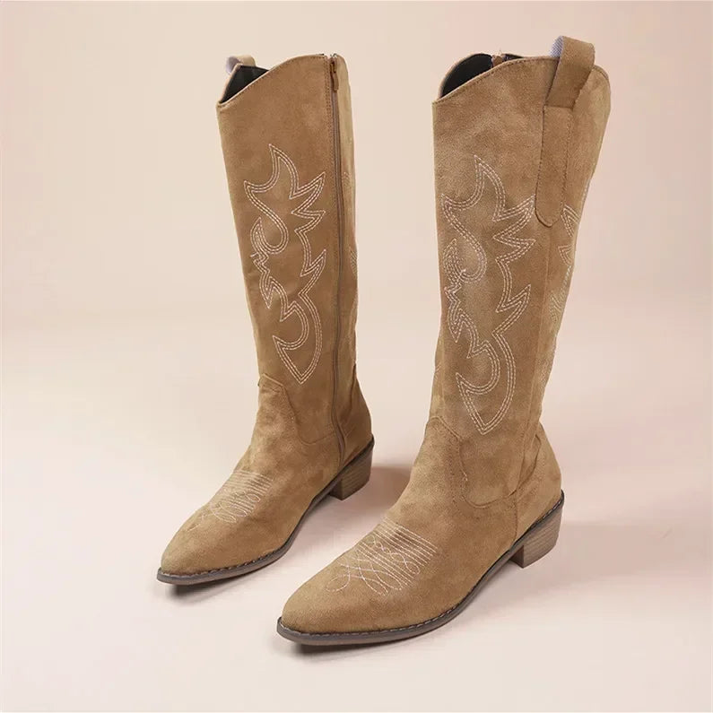 Bibi | Embroidered Western Cowboy Boots