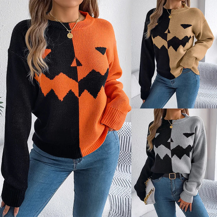 Reese | Two-Tone Pumpkin Sweater