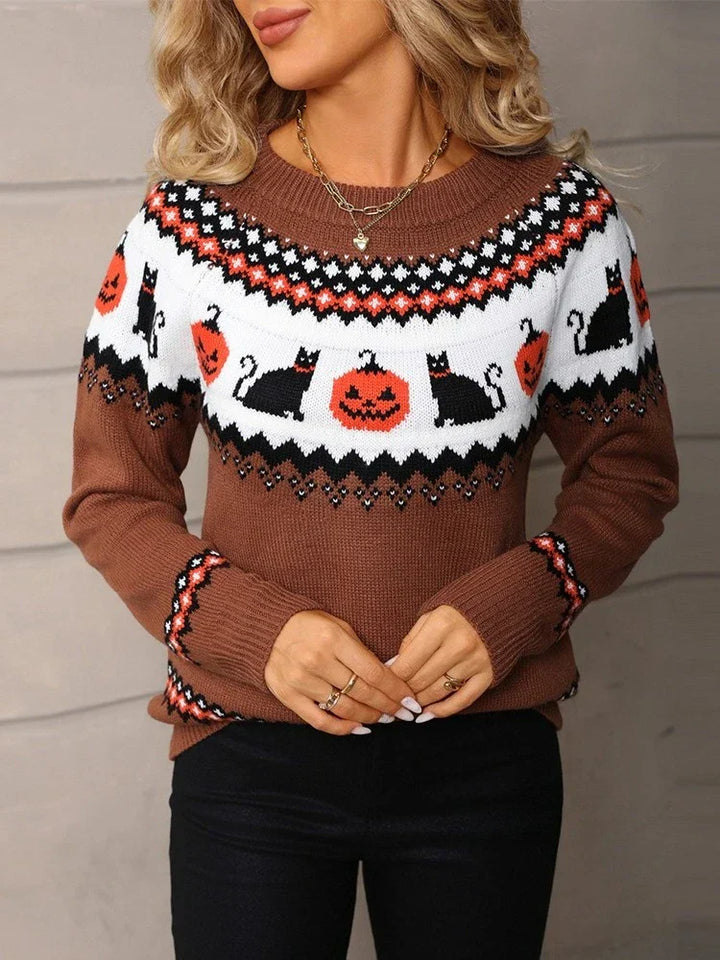 Lennon | Pumpkin Cat Sweater