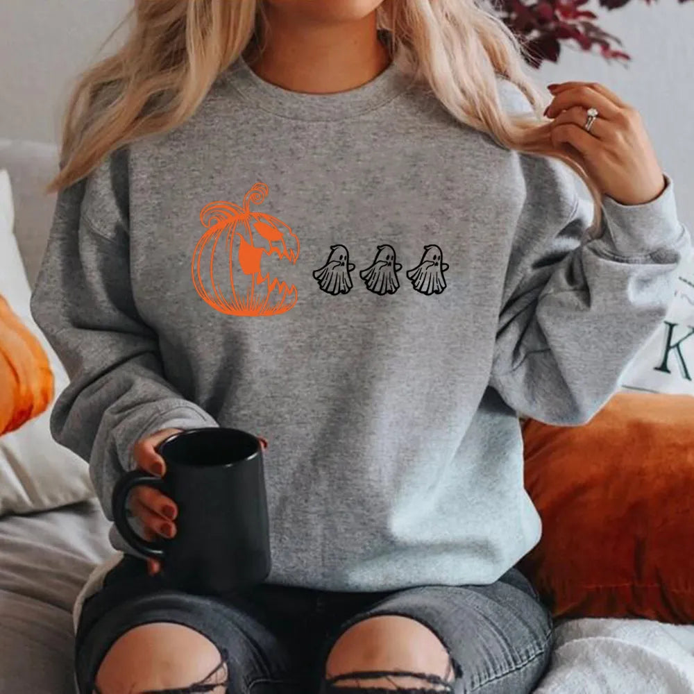 Kennedy | Pumpkin & Ghost Sweatshirt