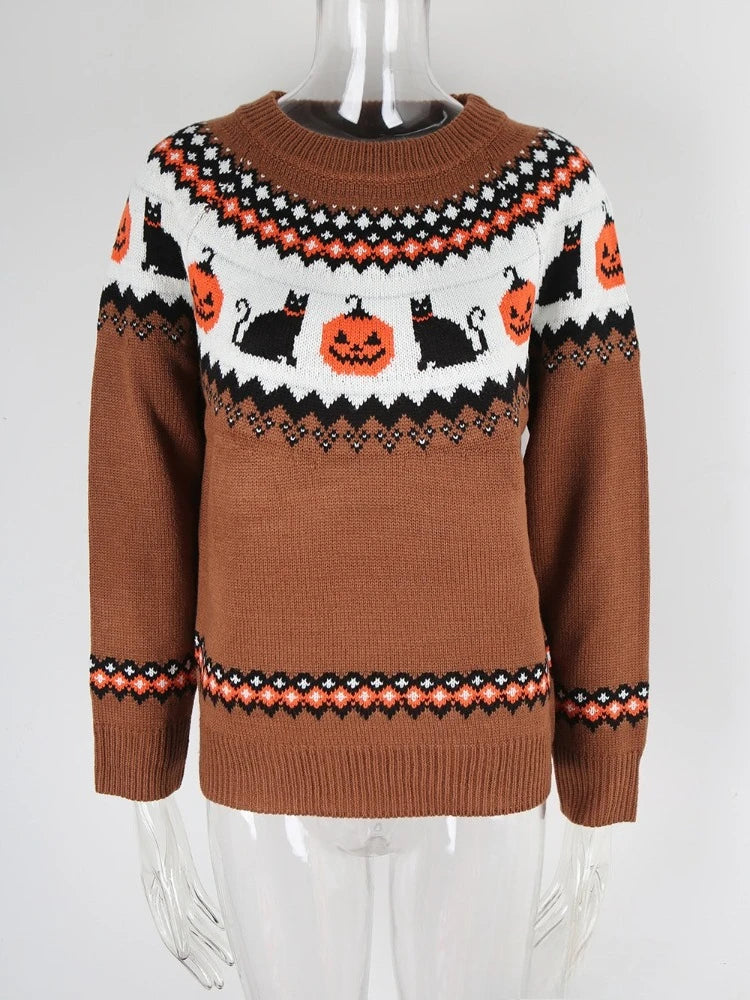 Lennon | Pumpkin Cat Sweater