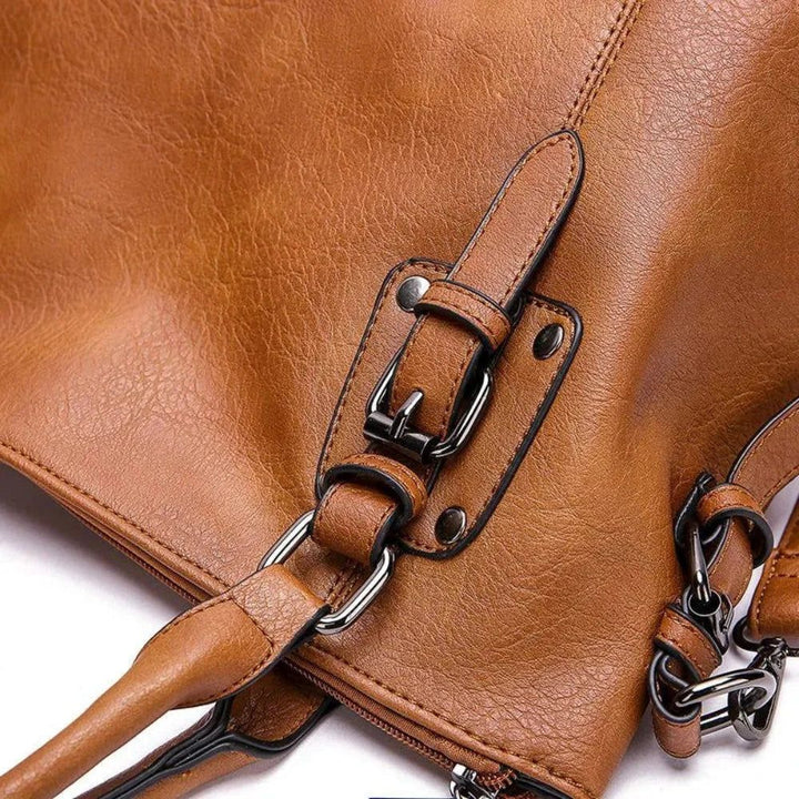 Cassie  | Buckle Detail Leather Handbag