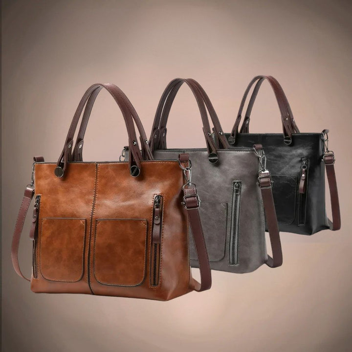 Lucy | Structured Leather Tote