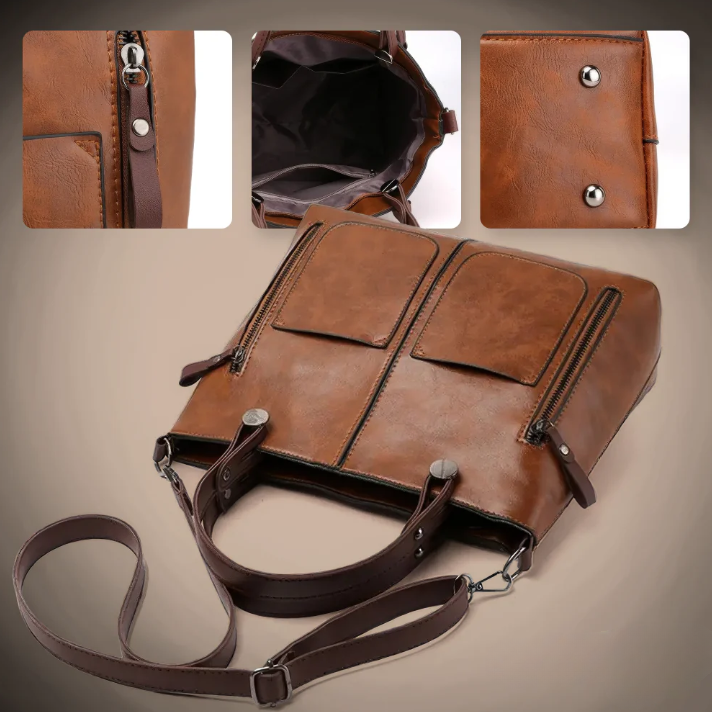 Lucy | Structured Leather Tote