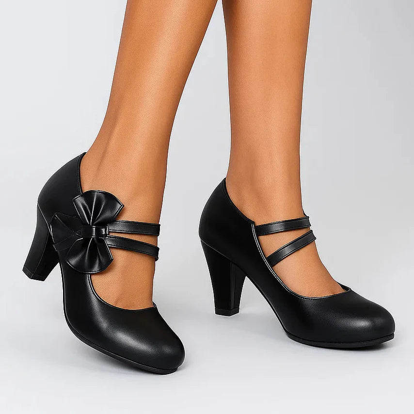 BELLA BOW HEELS