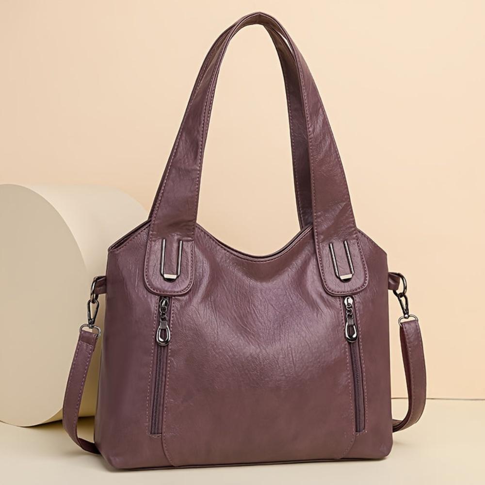 Remi | Classic Leather Shoulder Tote