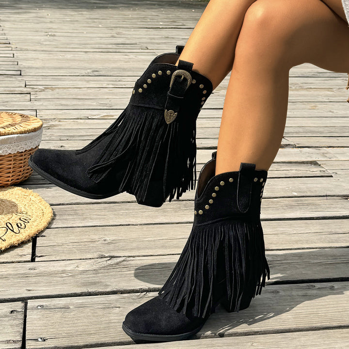 Luna| Fringe Heart Boots