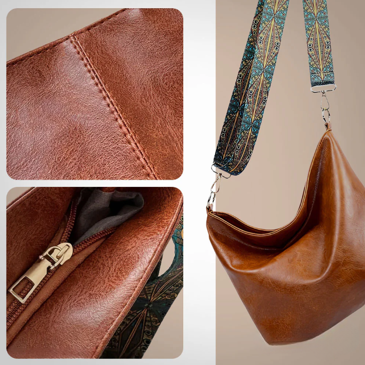 Amaya | Boho Leather Shoulder Bag