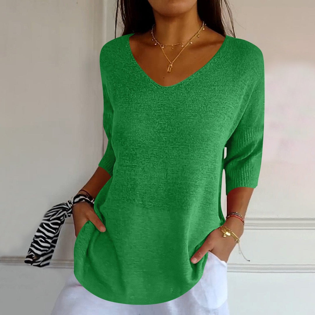Maddie | Relaxed V-Neck Sweater