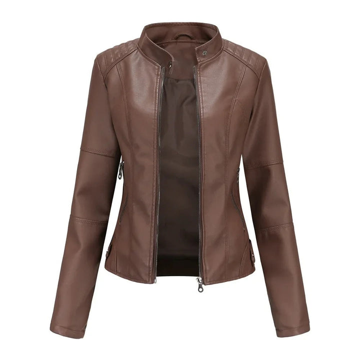 Olive | Elegant and Fashionable Leather Jacket