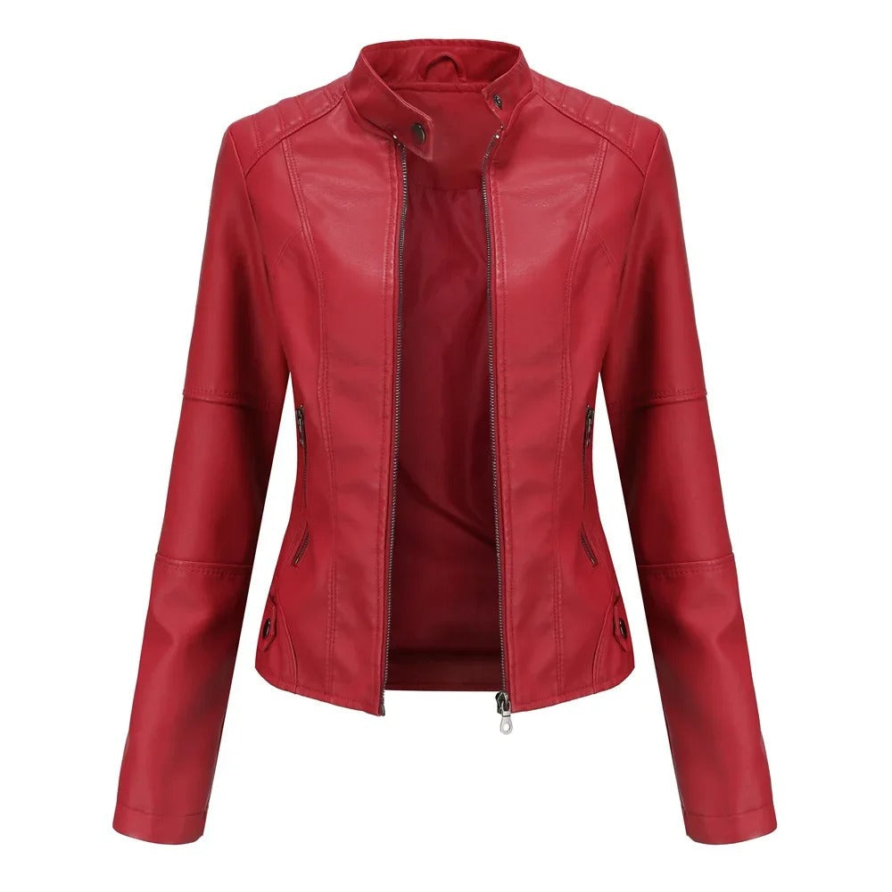 Olive | Elegant and Fashionable Leather Jacket