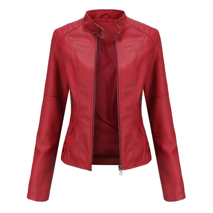 Olive | Elegant and Fashionable Leather Jacket