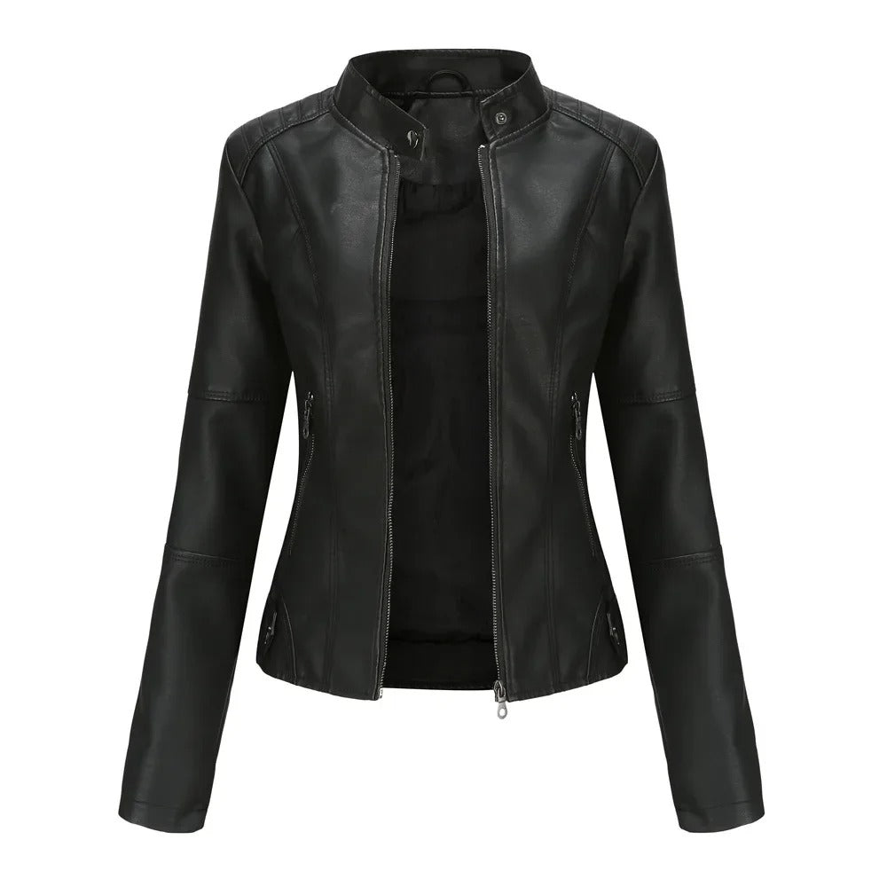 Olive | Elegant and Fashionable Leather Jacket