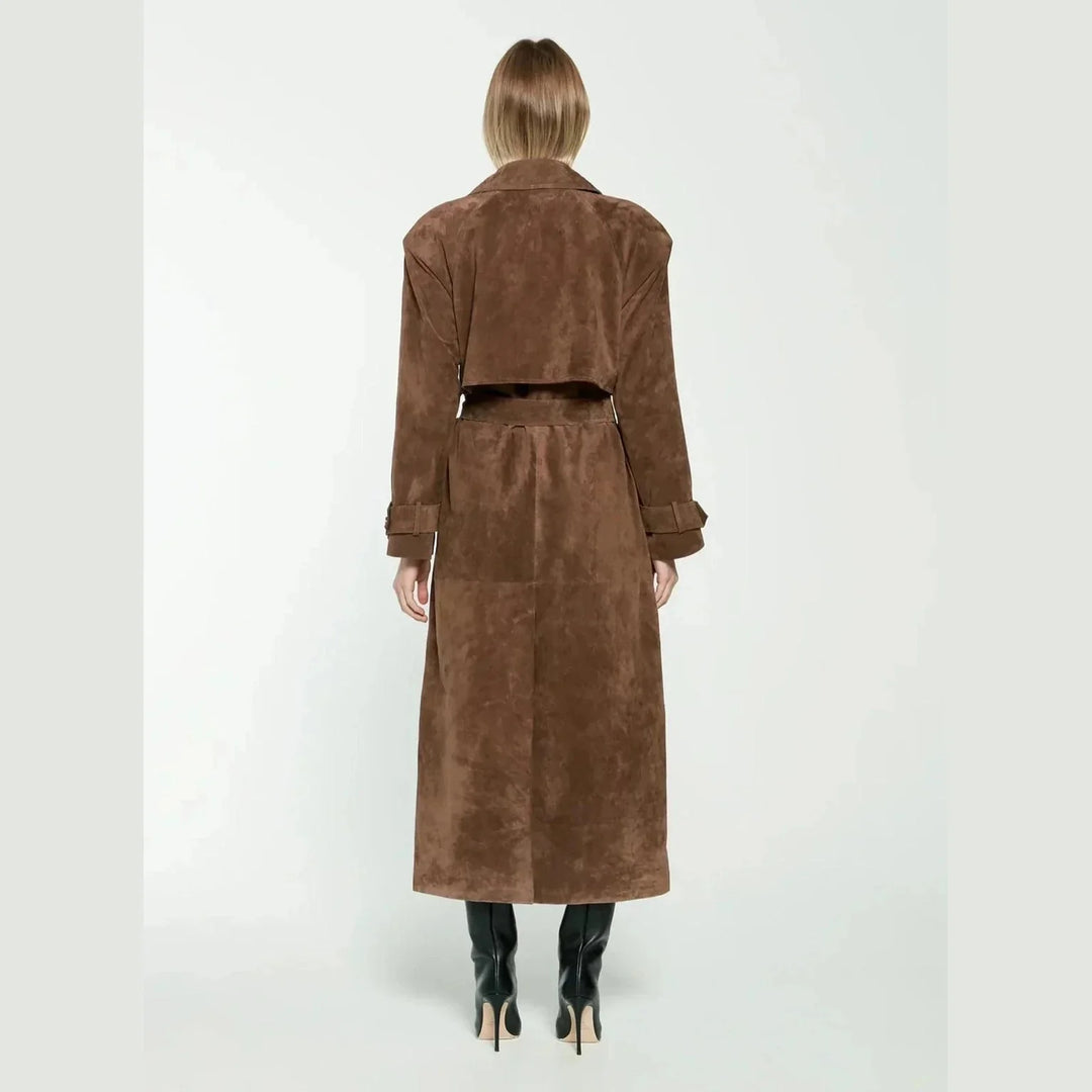 Harlow Suede Trench Coat