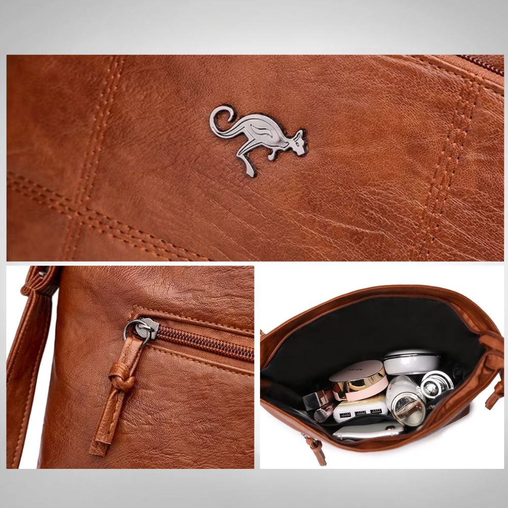 Elise | Classic Leather Crossbody Bag