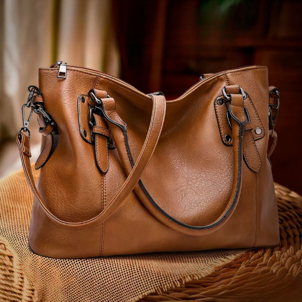 Cassie  | Buckle Detail Leather Handbag