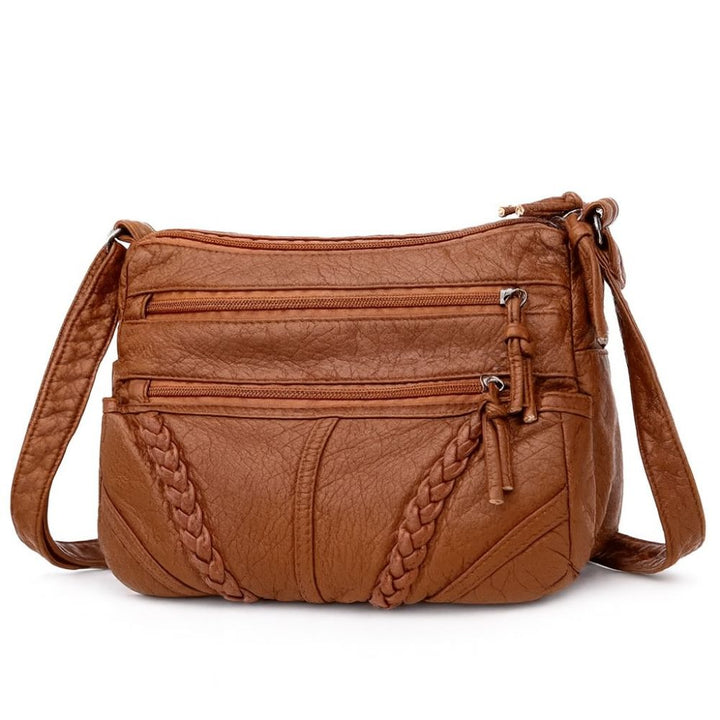 Frances | Braided Leather Crossbody Bag